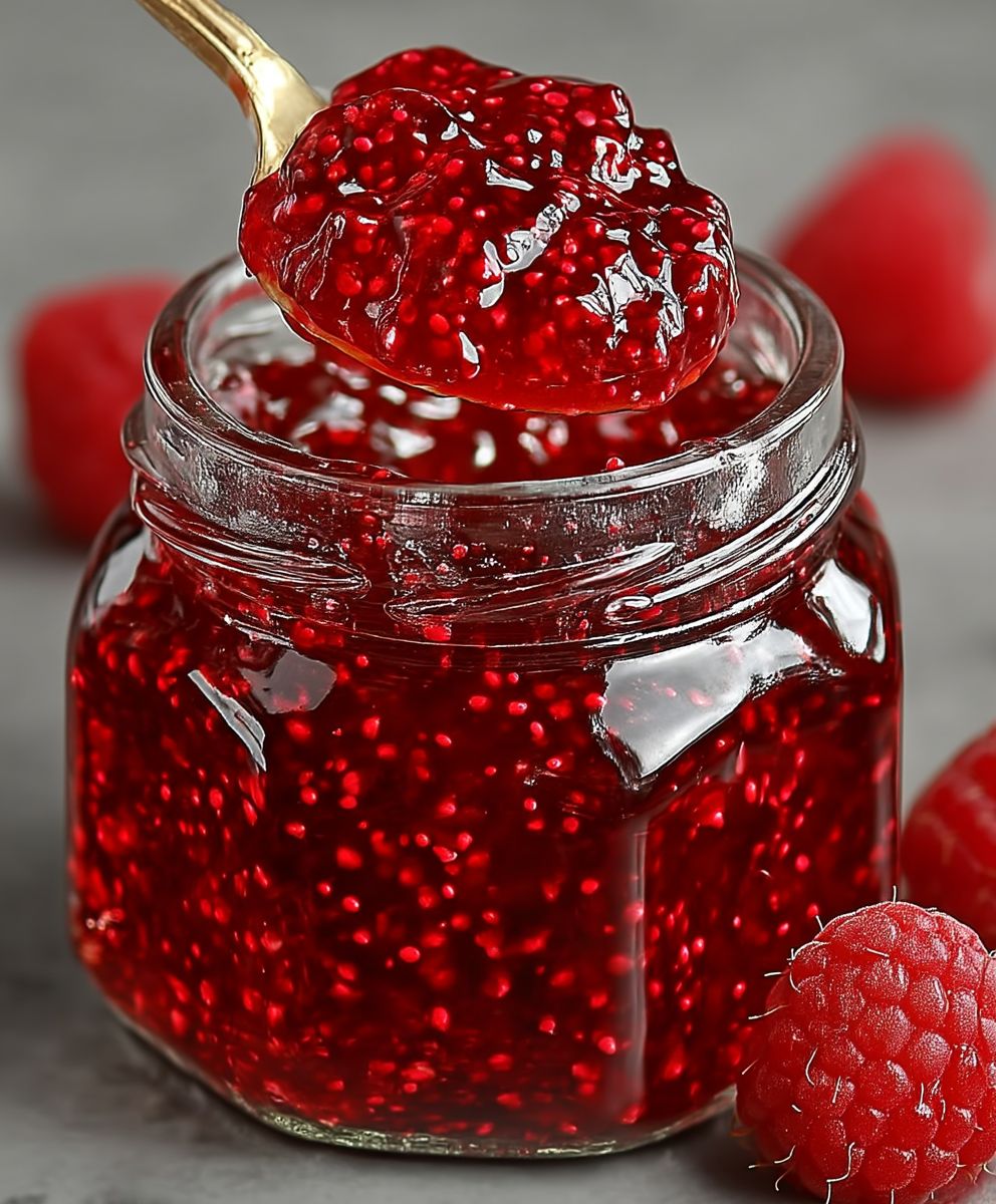 Confiture framboises sans pectine