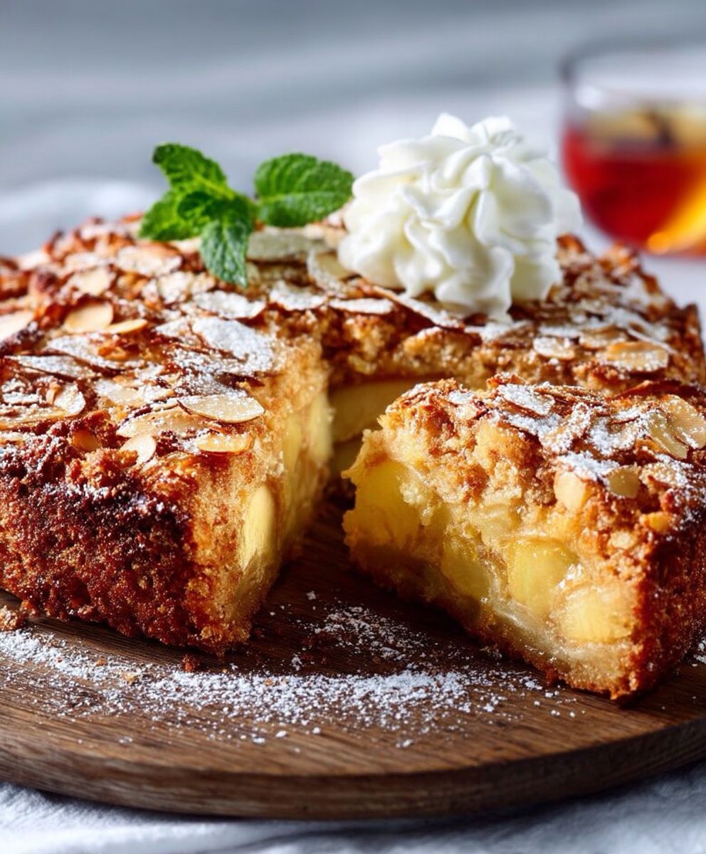 Gateau pommes amandes