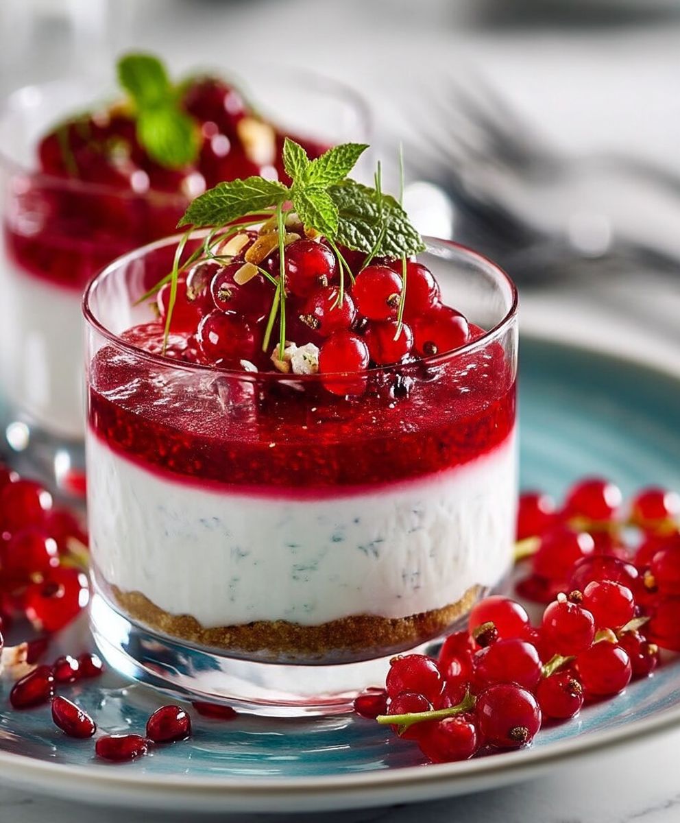 Fontainebleau groseilles dessert