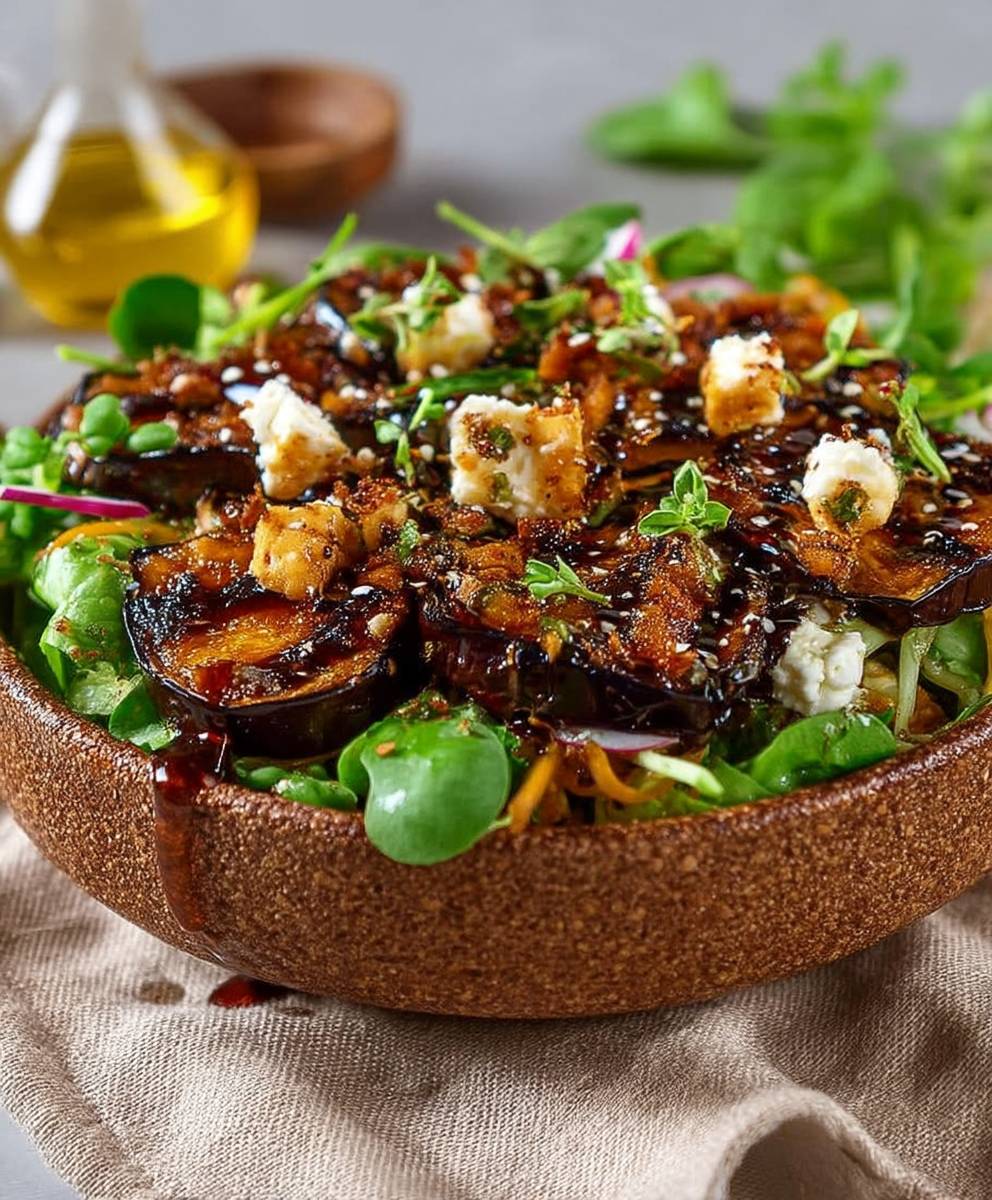 Aubergines confites feta