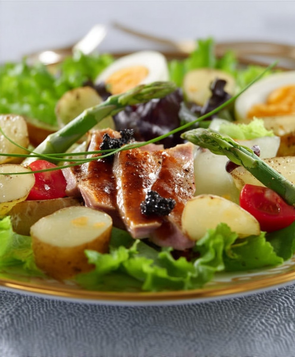 Salade asperges canard