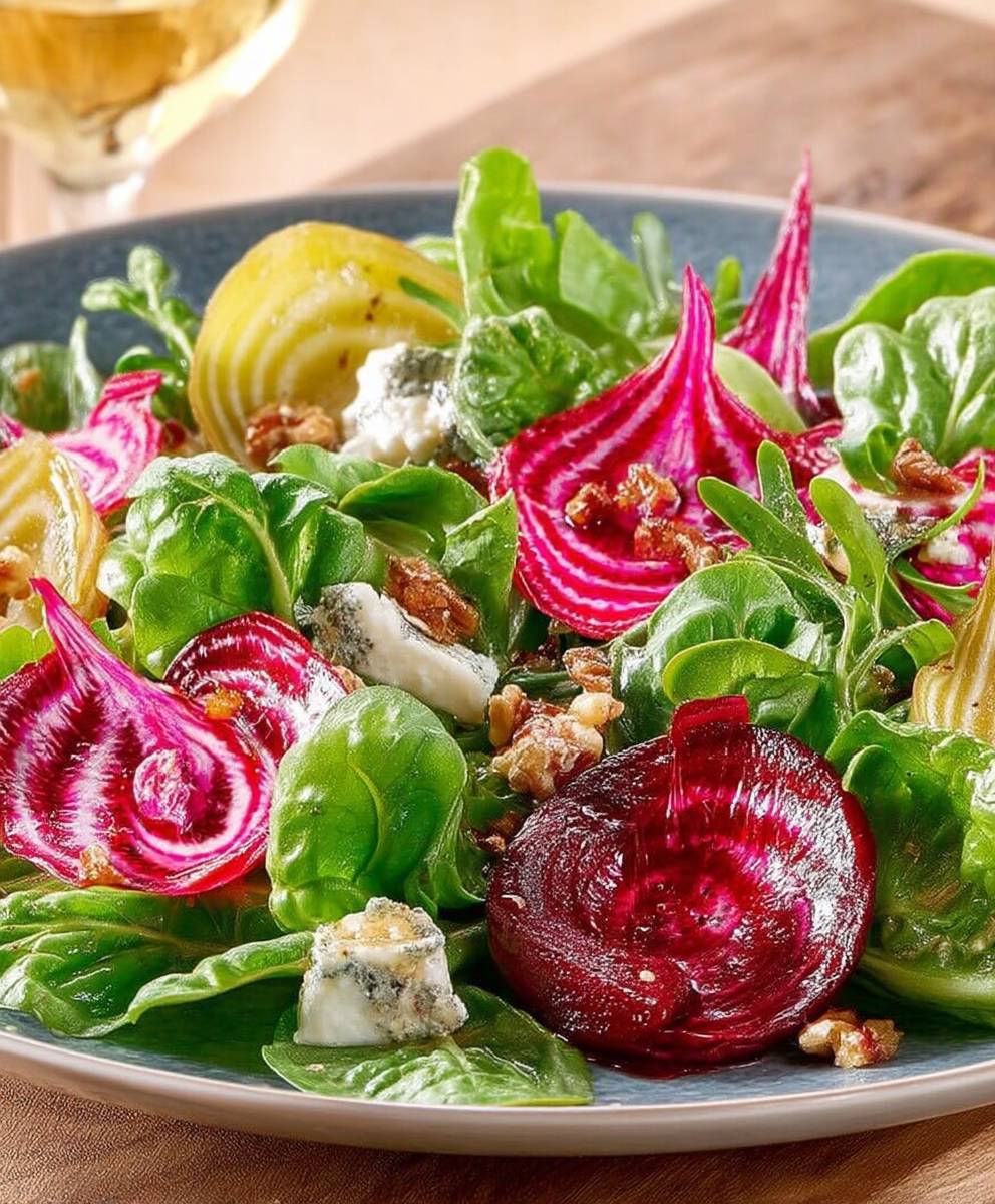 Salade mache betteraves chioggia