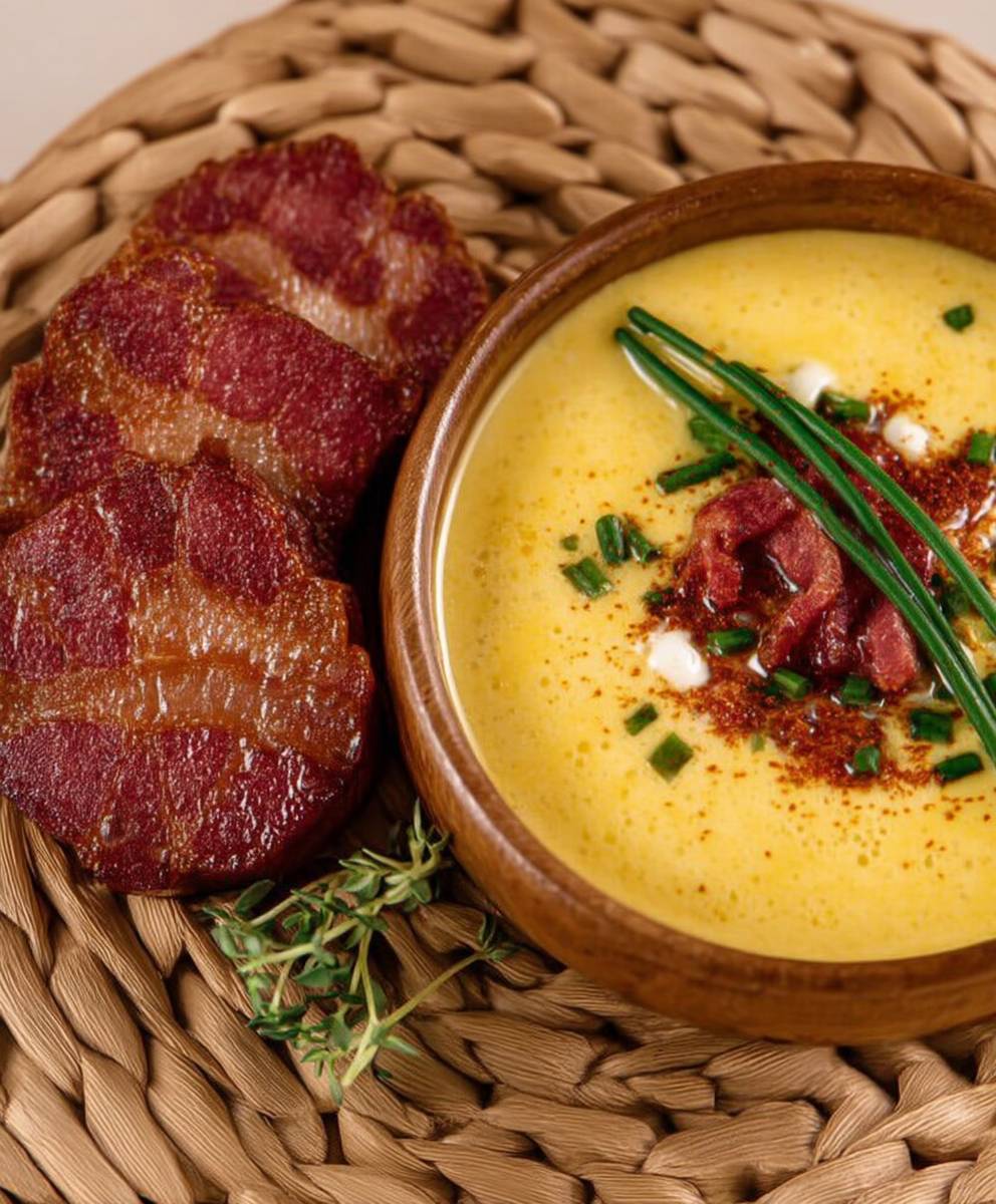 Soupe maïs doux bacon