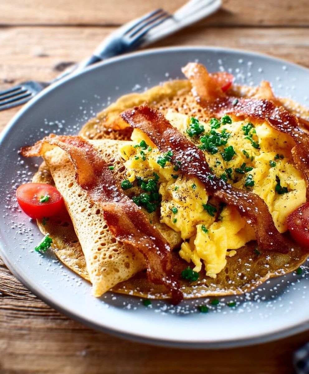 Galettes oeufs brouillés