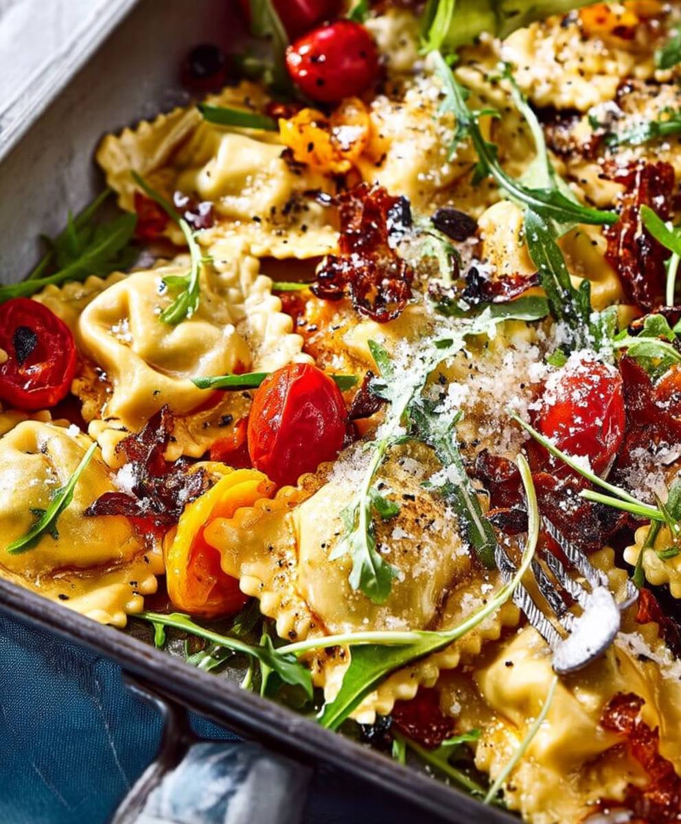 Raviolis rôtis croustillants