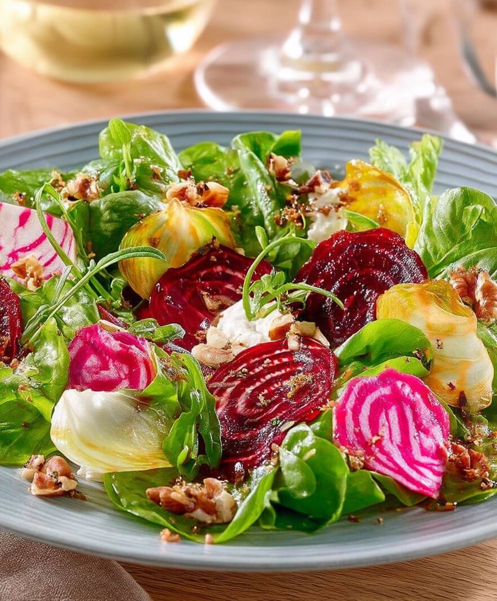 Salade mache betteraves chioggia