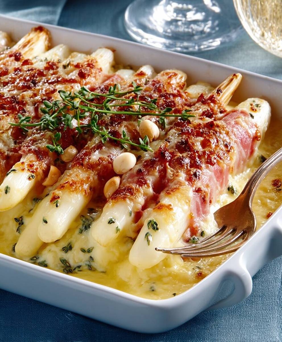 Gratin salsifis jambon noisettes