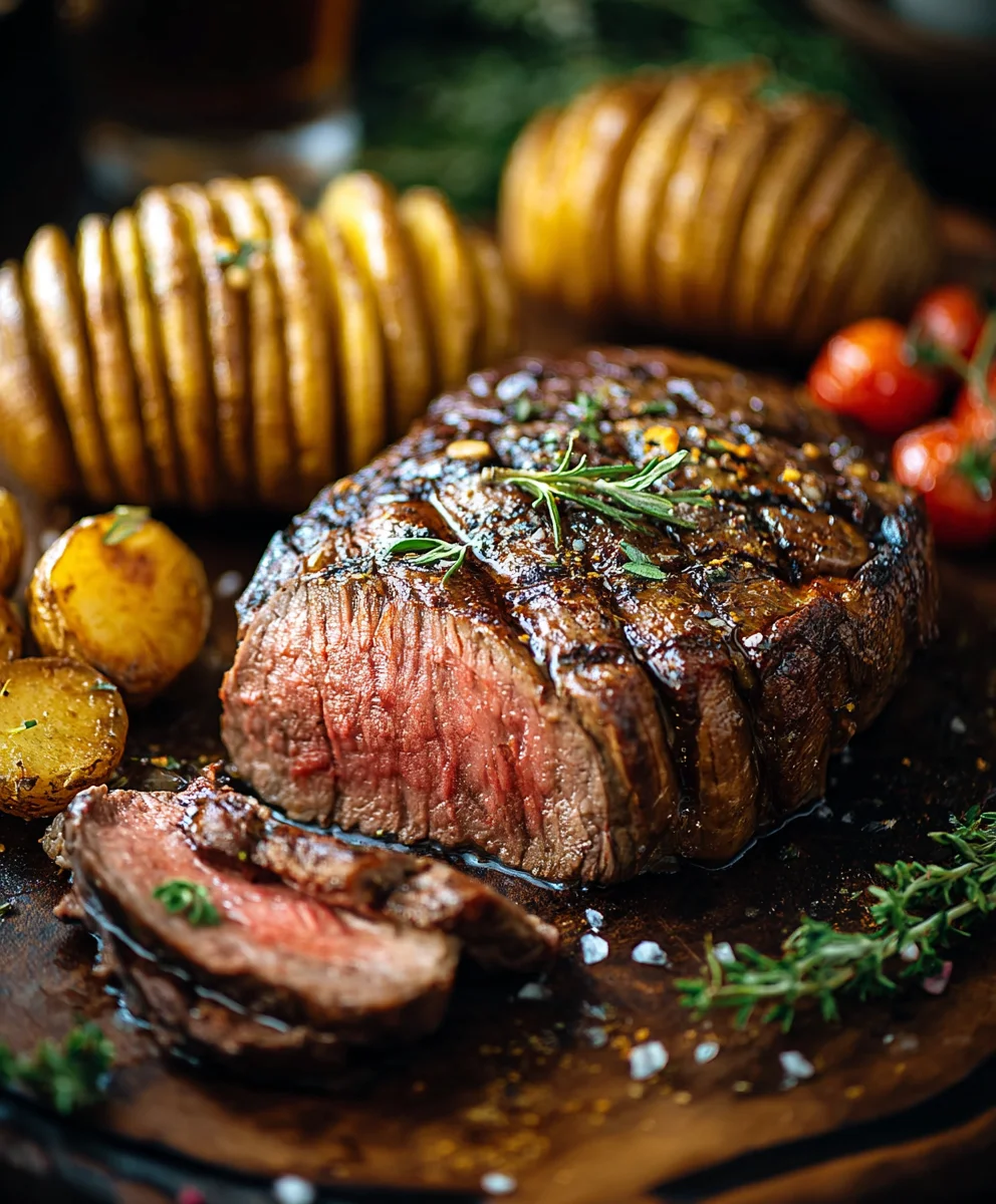 Entrecôtes Grillées & Pommes Hasselback: Le Dîner Parfait