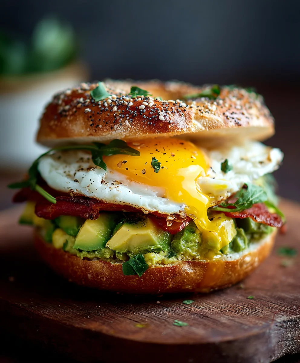 Sandwich Bagel Œuf Avocat : Le Délice Matinal Ultime !