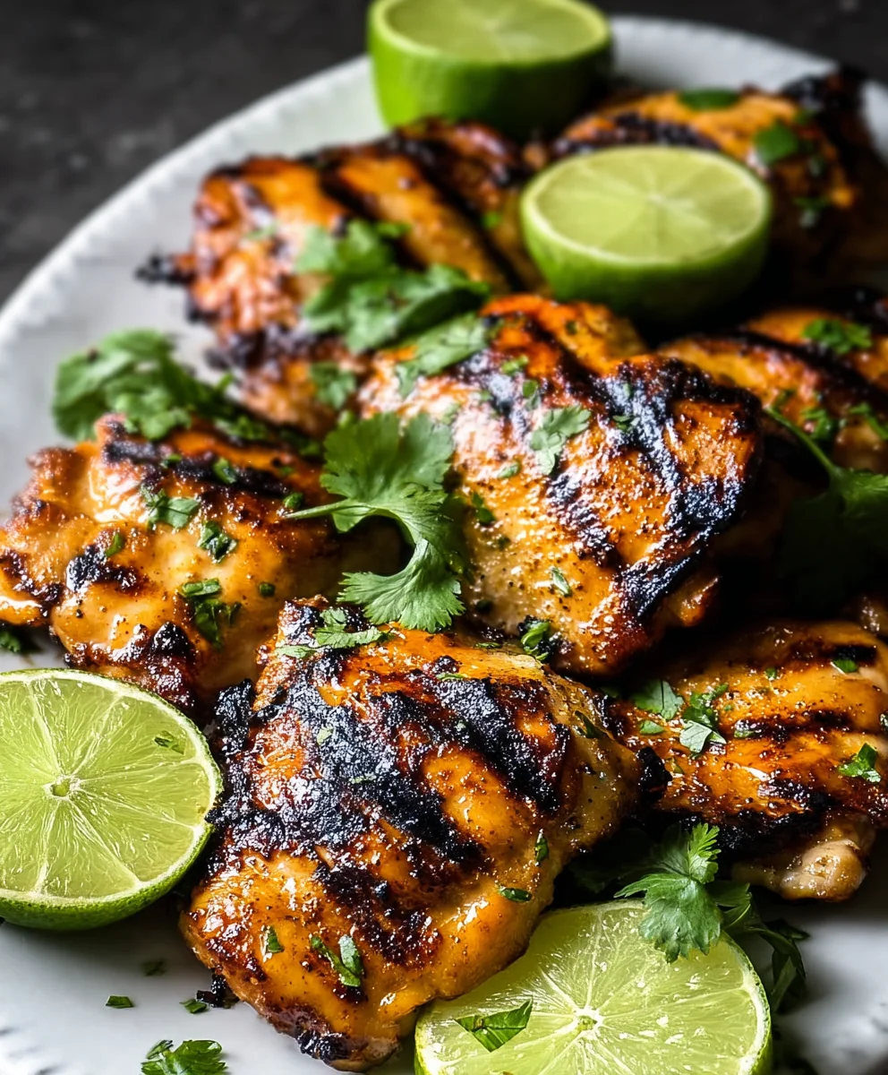 Délicieuses Cuisses de Poulet Grillées Coco-Citron Vert
