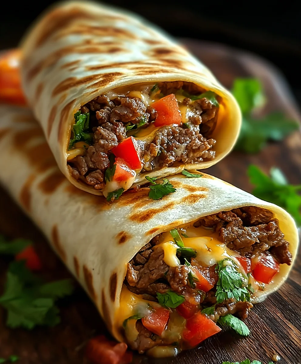 Wraps de Bœuf Fiesta Irrésistibles & Fromagés : Repas Express