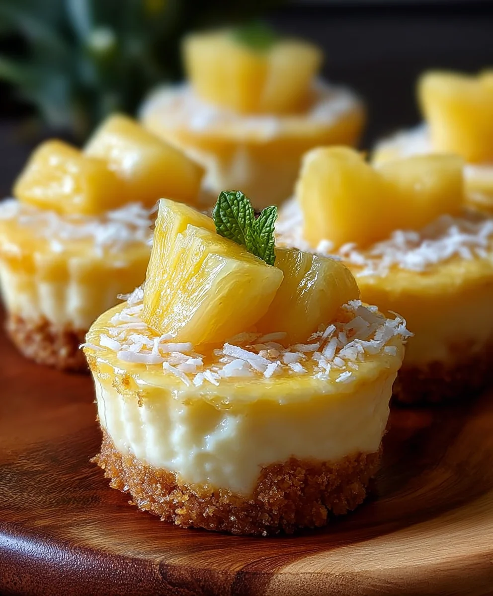 Mini Cheesecakes Irrésistibles Ananas & Lait de Coco Condensé