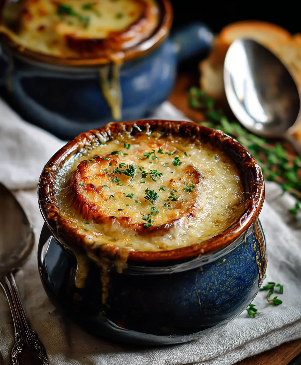 Soupe à l'Oignon Française Gratinée