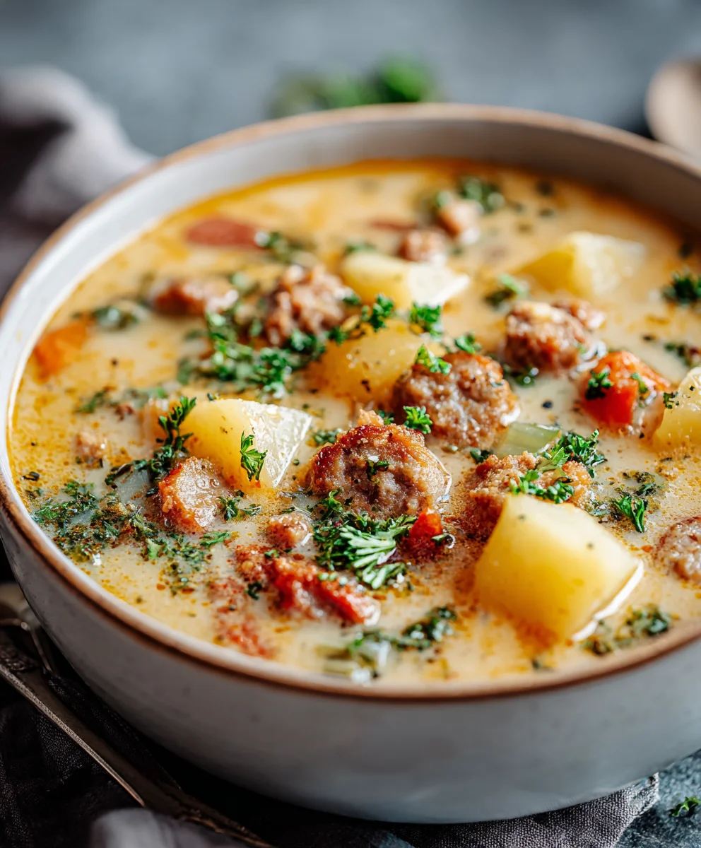 Chaudrée Crémeuse Pommes de Terre & Saucisse de Bœuf