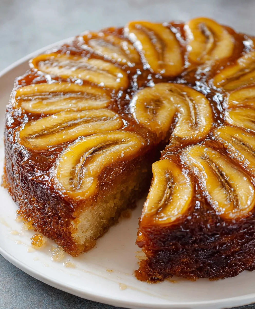 Gâteau Renversé Banane Caramélisée: Recette Irrésistible