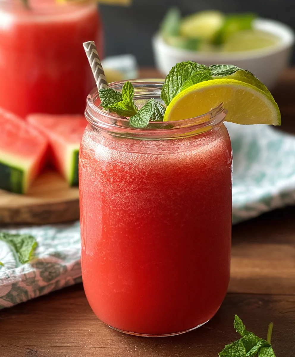 Recette Facile de Jus de Pastèque Rafraîchissant pour l'Été