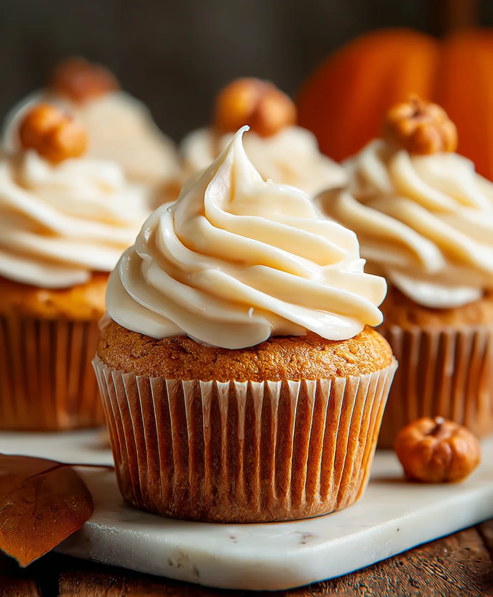 Cupcakes Moelleux Citrouille & Glaçage Crème Fromage