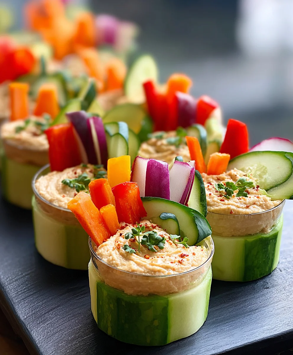 Verrines Légumes Colorées & Houmous : Le Plaisir Croquant
