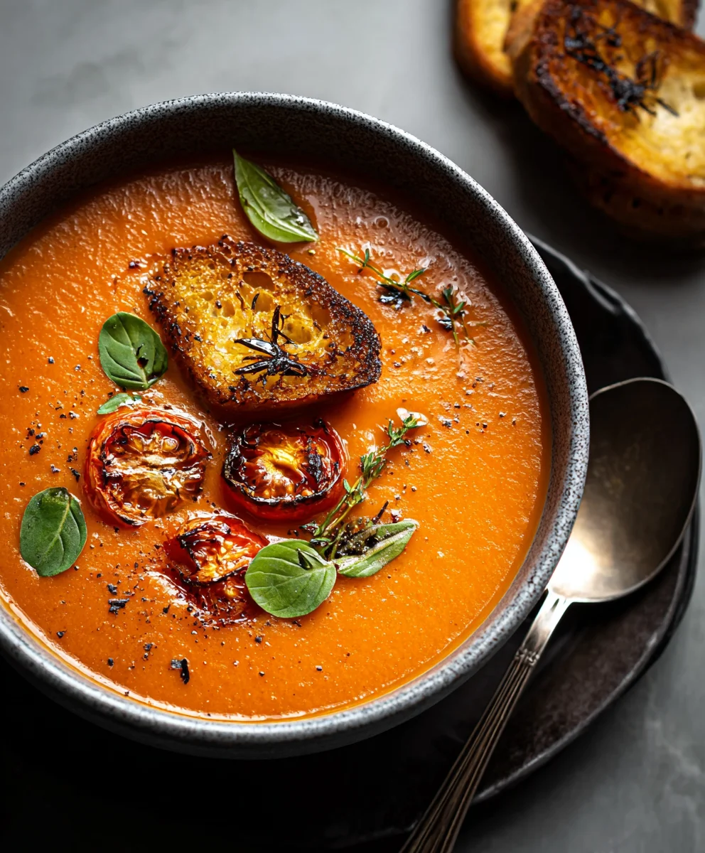Soupe Tomate Ail Rôti Crémeuse : Délice Réconfortant Garanti