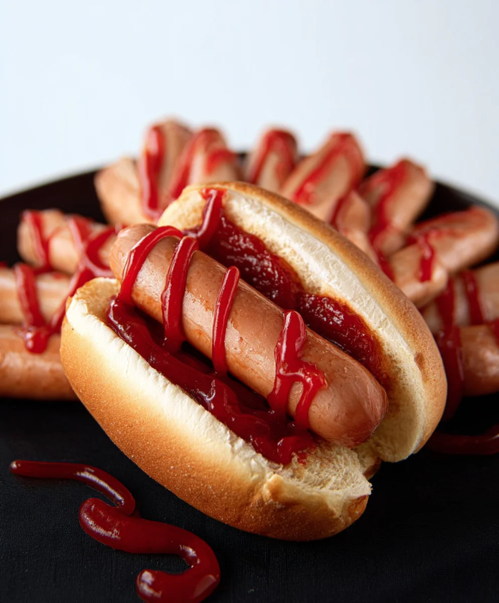 Hot Dogs Doigts Coupés Sanglants de Bœuf pour Halloween