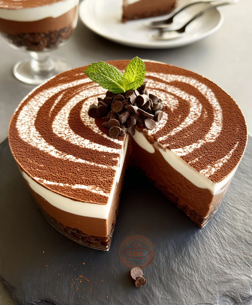 Mousse Zébrée Aux Deux Chocolats