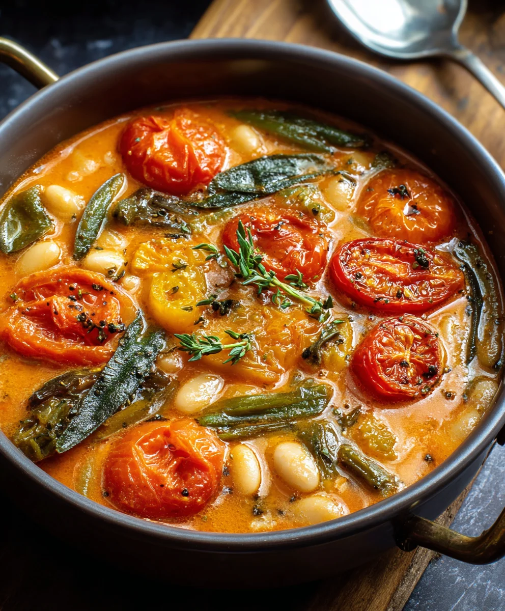 Ragoût Crémeux Tomates & Haricots Blancs: Recette Facile