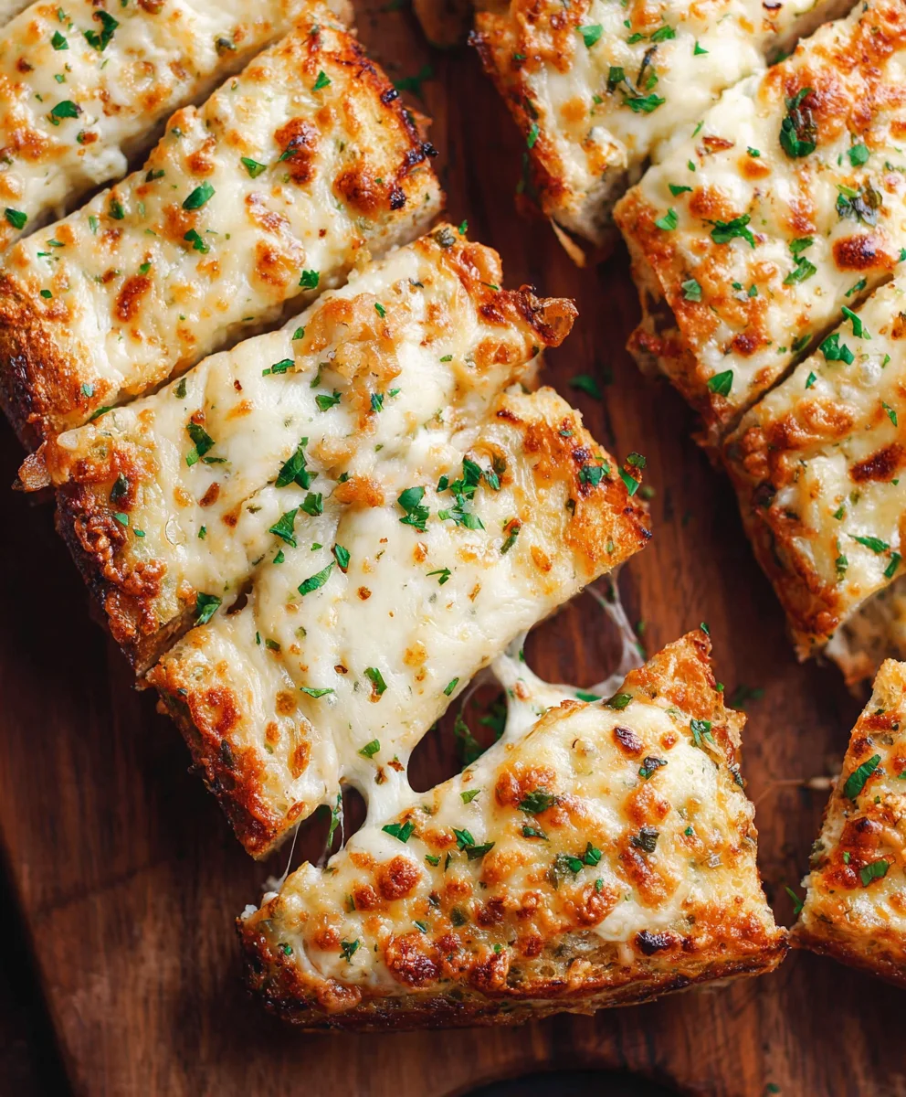 Le Meilleur Pain à l'Ail Gratiné au Fromage — Recette Facile