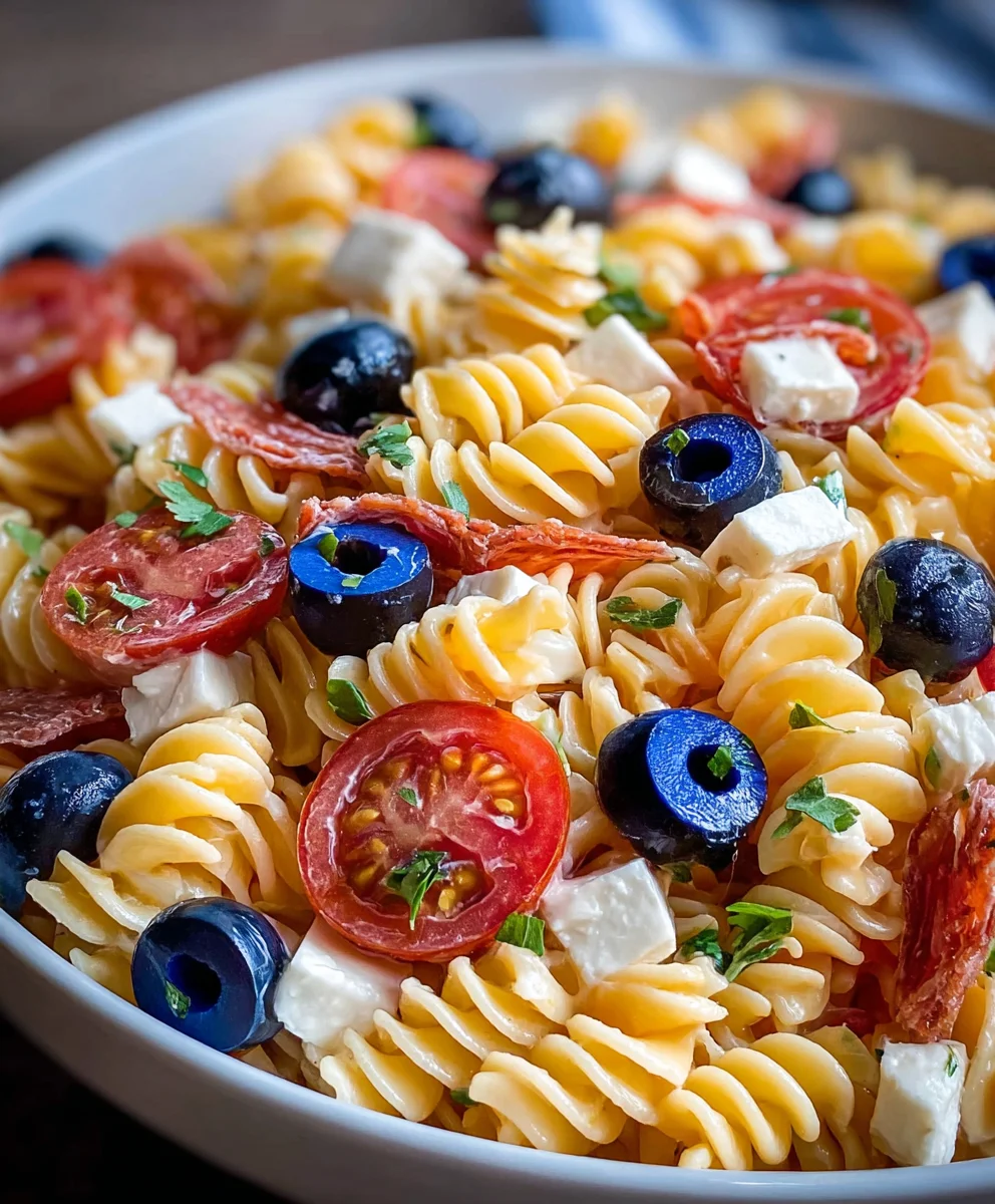 Salade de pâtes festive juillet: Le délice coloré de l'été