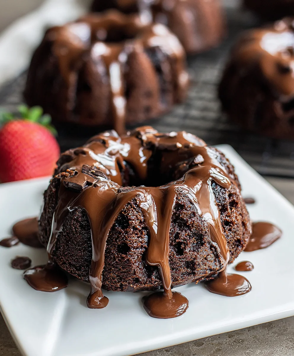 Recette de mini Bundt cakes décadents triple chocolat