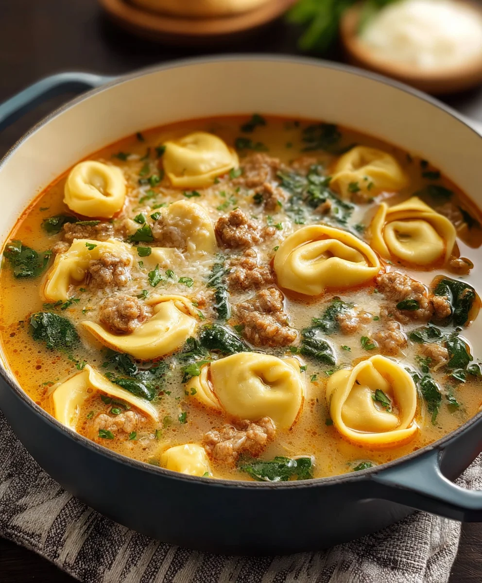 Soupe irrésistible Saucisse de Bœuf Épicée & Tortellini