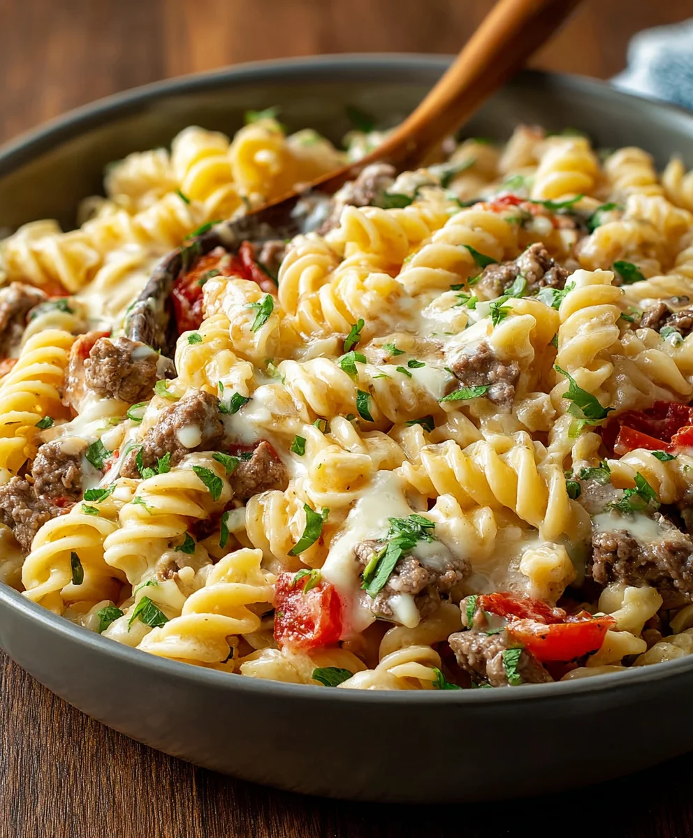 Succulente Salade Pâtes Ranch Bœuf Crémeuse et Savoureuse