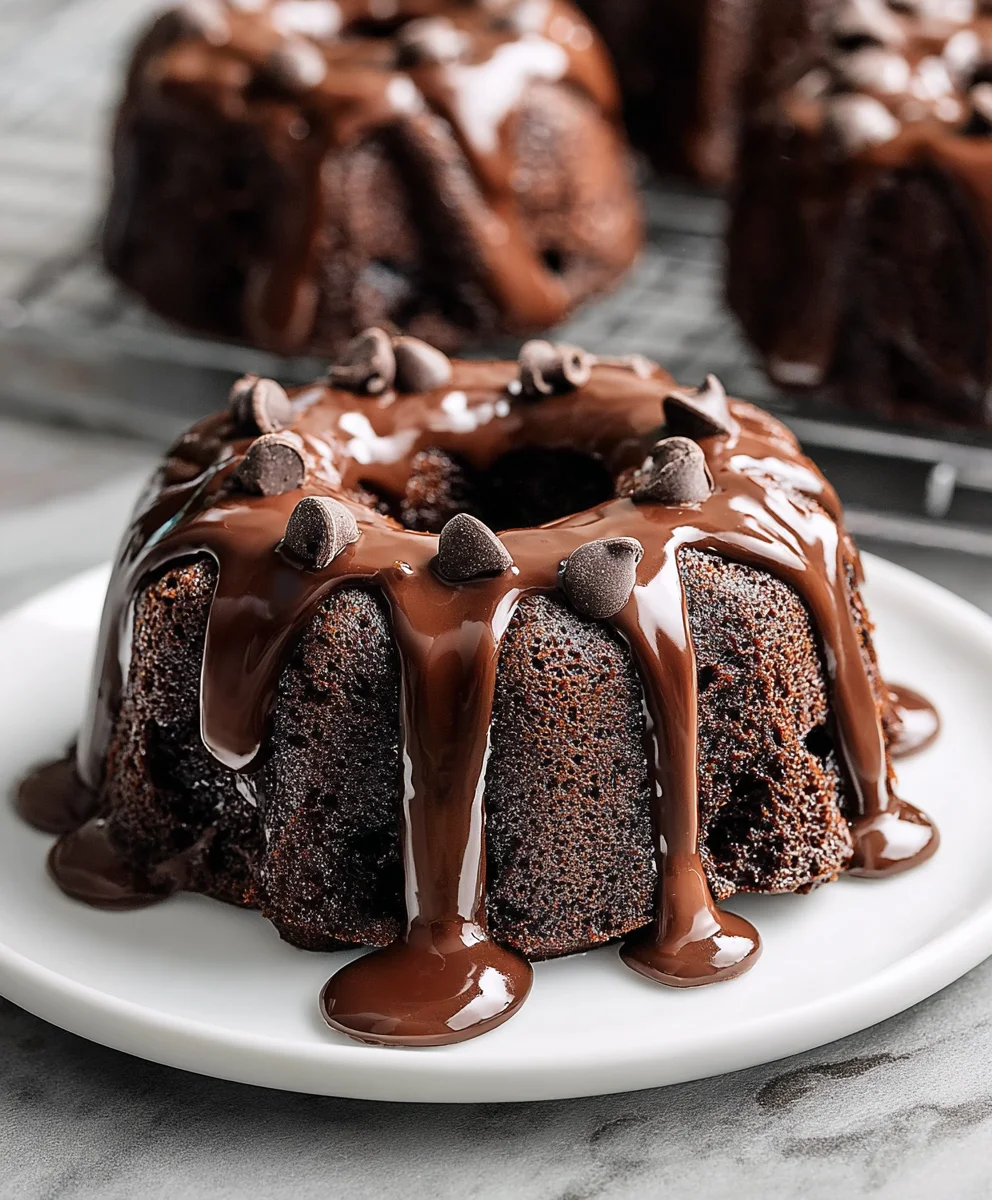Bundt Cakes Mini Triple Chocolat Décadents & Faciles à Faire