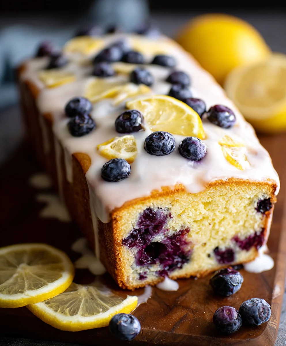 Pain au Yogourt, Citron & Myrtilles Moelleux