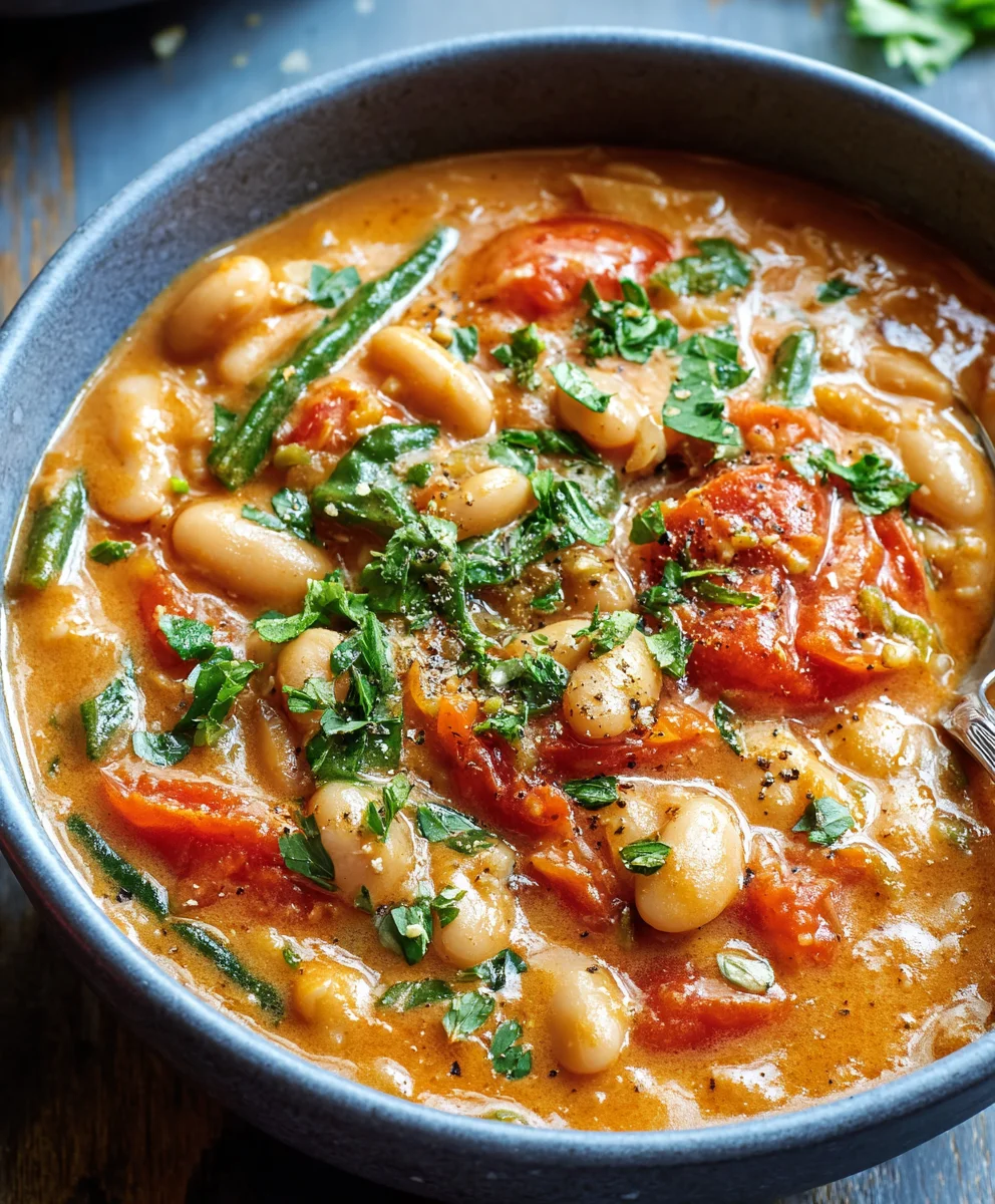 Ragoût Tomate Haricots Blancs Crémeux : Recette Facile