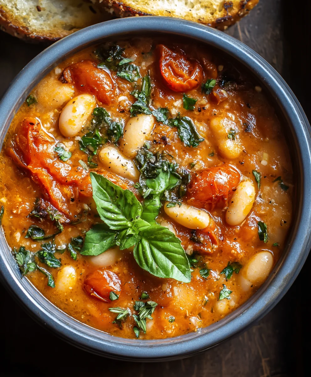 Ragoût crémeux de tomates et haricots blancs : recette facile